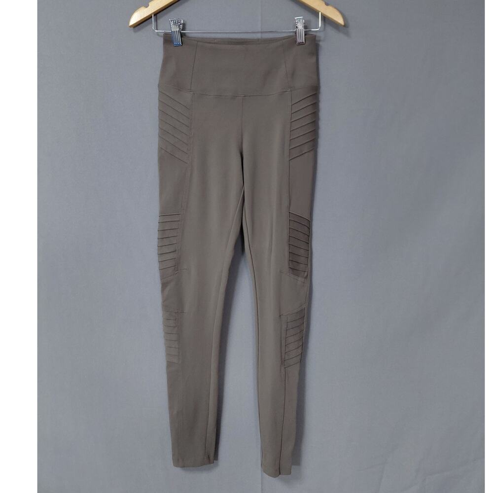 Athleta Delancey Moto Tight Brown Stretch Pants Women Size XS - Picture 2 of 16